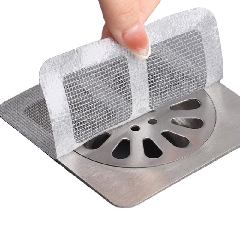 Shower Drain Cover Hair Catcher – Disposable Mesh Sticker