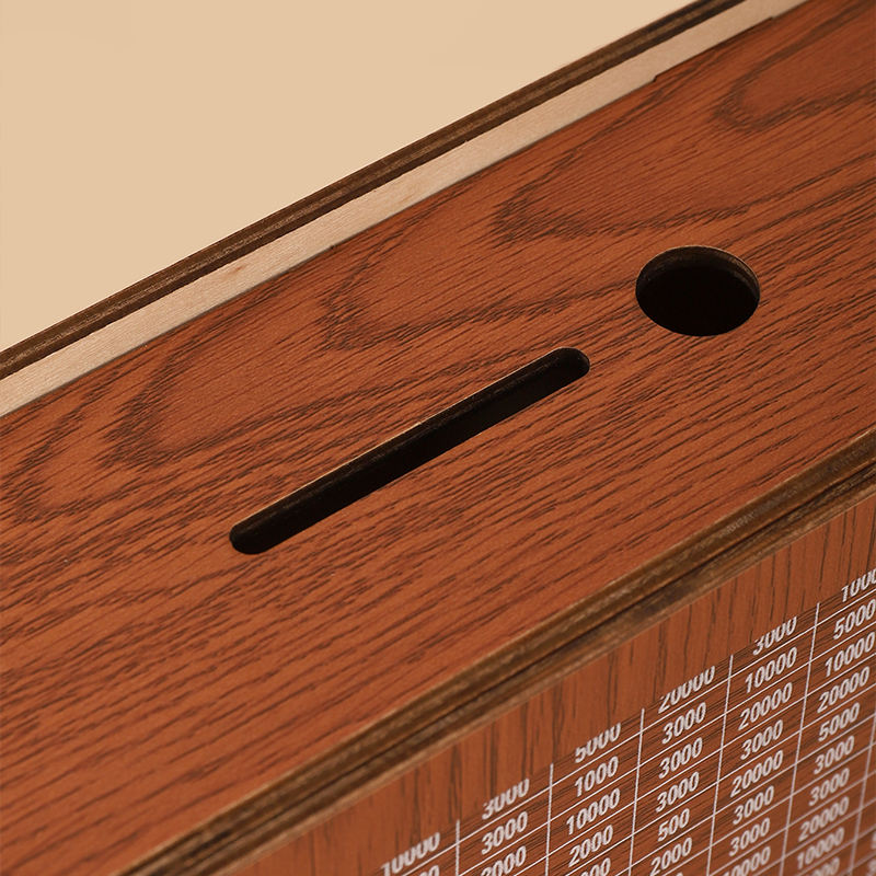 Umrah Saving Box – Wooden 280-Day Islamic Money Box