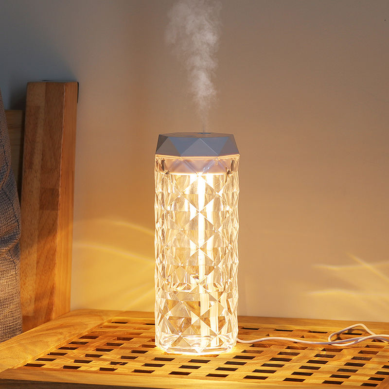 Crystal LED Humidifier Lamp | Portable USB Air Humidifier & Aroma Diffuser