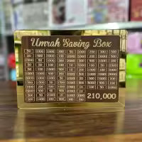 Umrah Saving Box – Wooden 280-Day Islamic Money Box