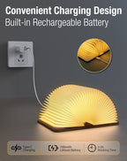 Foldable Wooden Book Lamp – Touch‑Controlled Warm‑Light Night Light