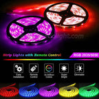 5m RGB LED Strip with Remote – 16 Colors, IP65