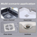 Shower Drain Cover Hair Catcher – Disposable Mesh Sticker 