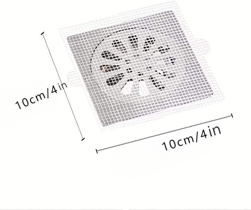 Shower Drain Cover Hair Catcher – Disposable Mesh Sticker 
