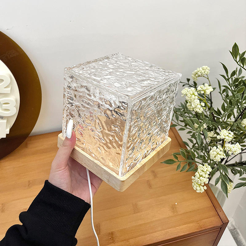 Aurora Ocean Wave Projector – RGB Cube Lamp with Remote