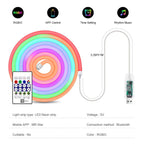 5m RGB Neon LED Strip | App & Remote Controlled Waterproof Flexible Rope Light