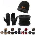 Winter 3-Piece Set – Knitted Beanie, Scarf & Gloves