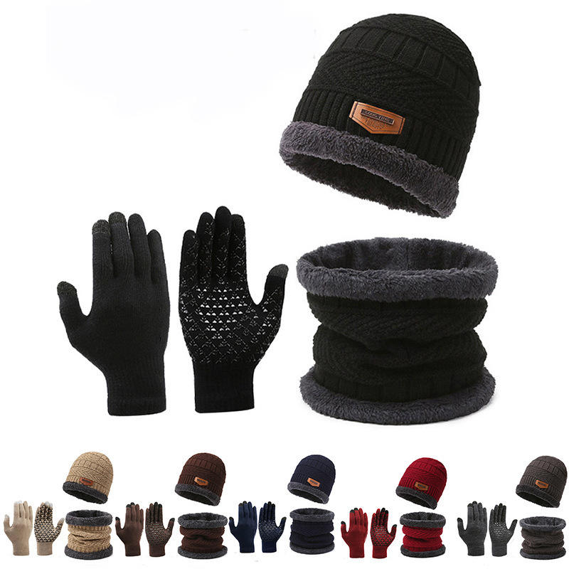 Winter 3-Piece Set – Knitted Beanie, Scarf & Gloves