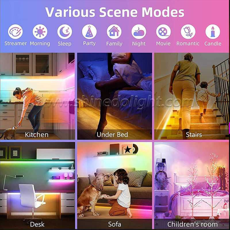 5m RGB LED Strip with Remote – 16 Colors, IP65