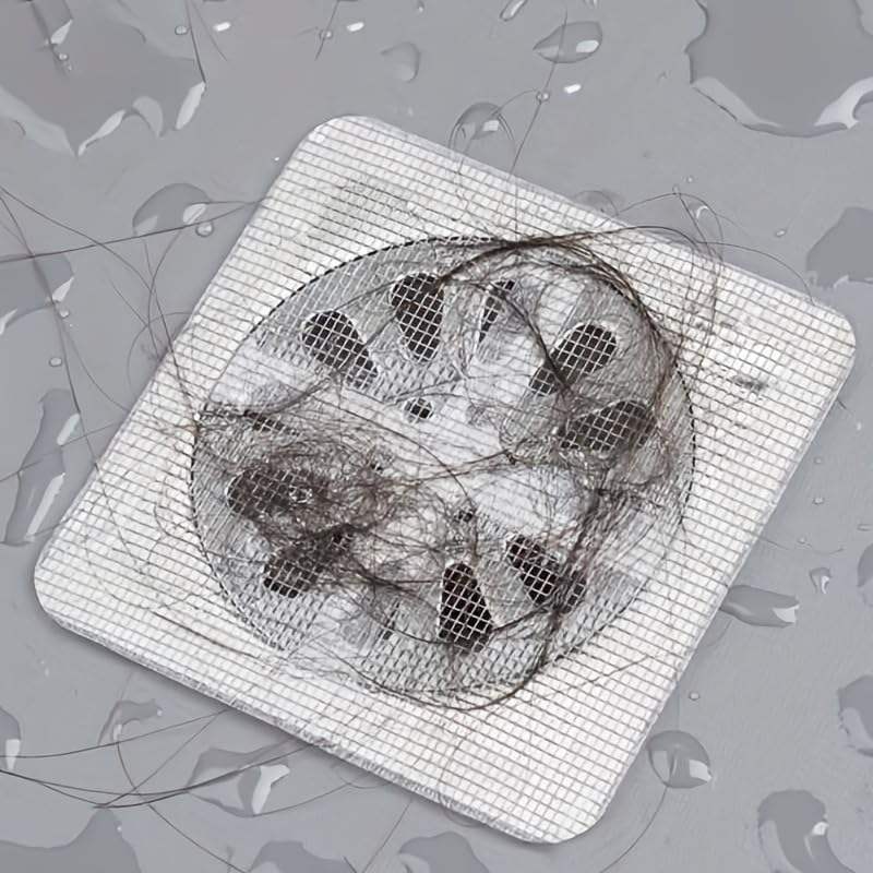 Shower Drain Cover Hair Catcher – Disposable Mesh Sticker 