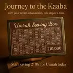 Umrah Saving Box – Wooden 280-Day Islamic Money Box